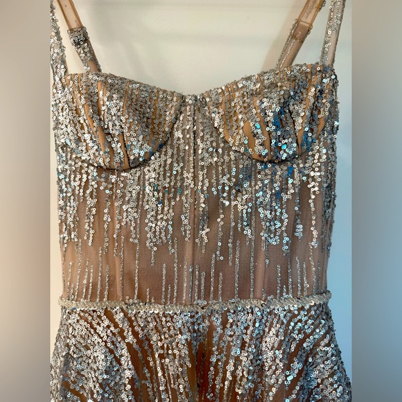 NWOT BRONX AND BANCO MADEMOISELLE SILVER MIDI DRESS - Picture 12 of 17